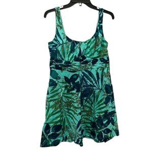 Evan Picone NWT Summer Dress Cotton Batiste Tropical Print Sundress 12